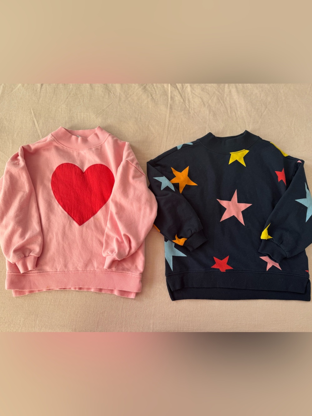 Old navy mock neck tunic girls Sweatshirt bundle of two, heart, stars